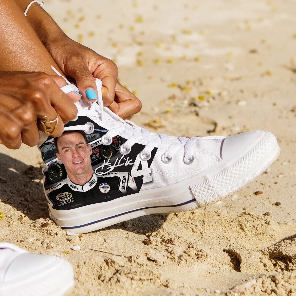kevin harvick ladies high top sneakers