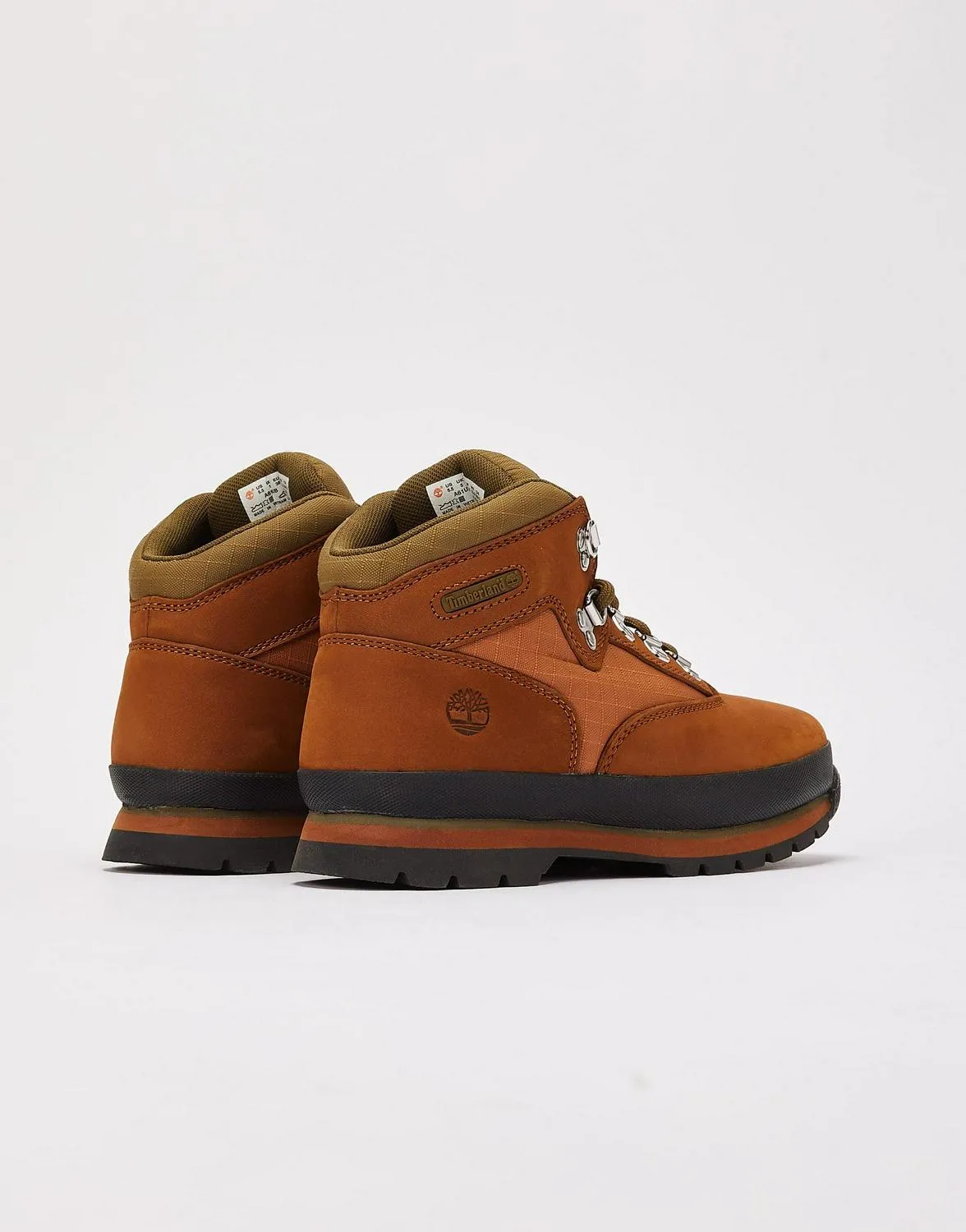 Kids Timberland Euro Hiker GS Golden Brown Black TB0A61UBF13 Snow Rain Boots