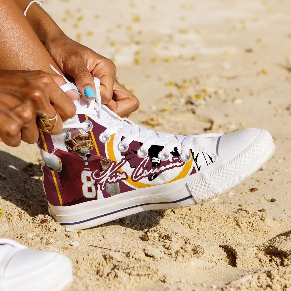 kirk cousins ladies high top sneakers