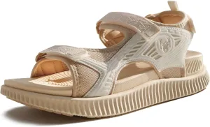 KuaiLu Womens Orthopedic Walking Sandals Recovery Sport Outdoor Hiking Water Sandles Thick Athletic Cushion Adjustable Strap Sandals with Comfortable Plantar Fasciitis Arch Support
