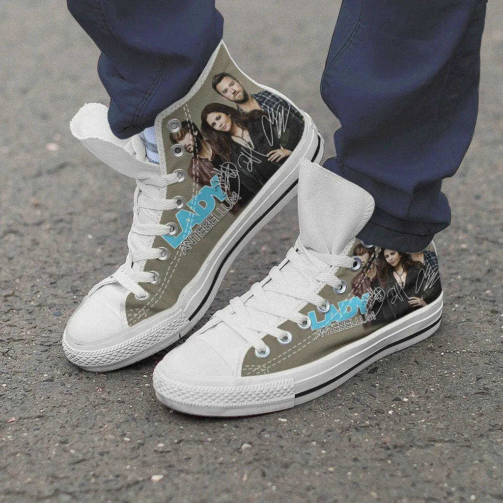 lady antebellum mens high top sneakers