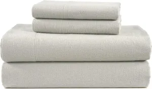 LANE LINEN 100% Cotton Cal King Flannel Sheets Set - Brushed for Extra Softness - Lightweight Cotton Flannel California King Sheets Set - Warm & Cozy Fall Bed Sheets with 15" Deep Pocket - Mineral