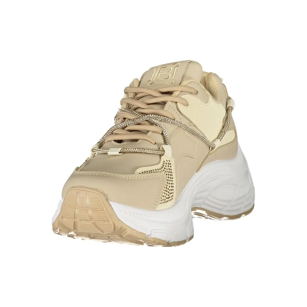 Laura Biagiotti Beige Polyester Women Sneaker