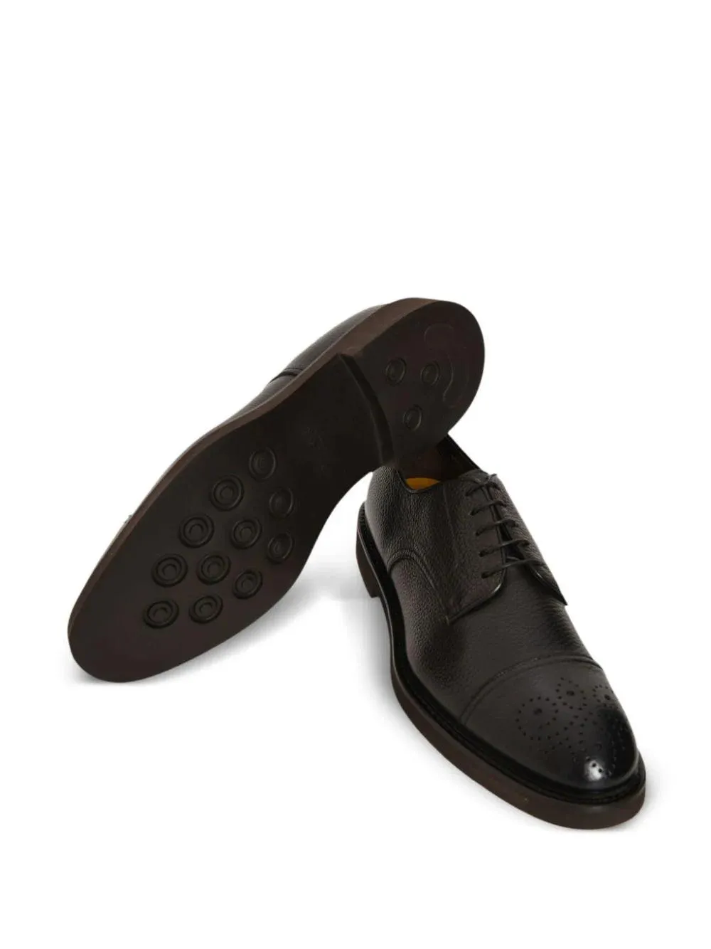 leather lace-up derby shoes