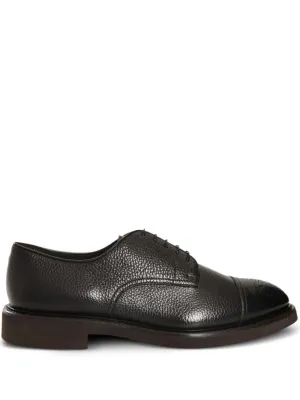 leather lace-up derby shoes
