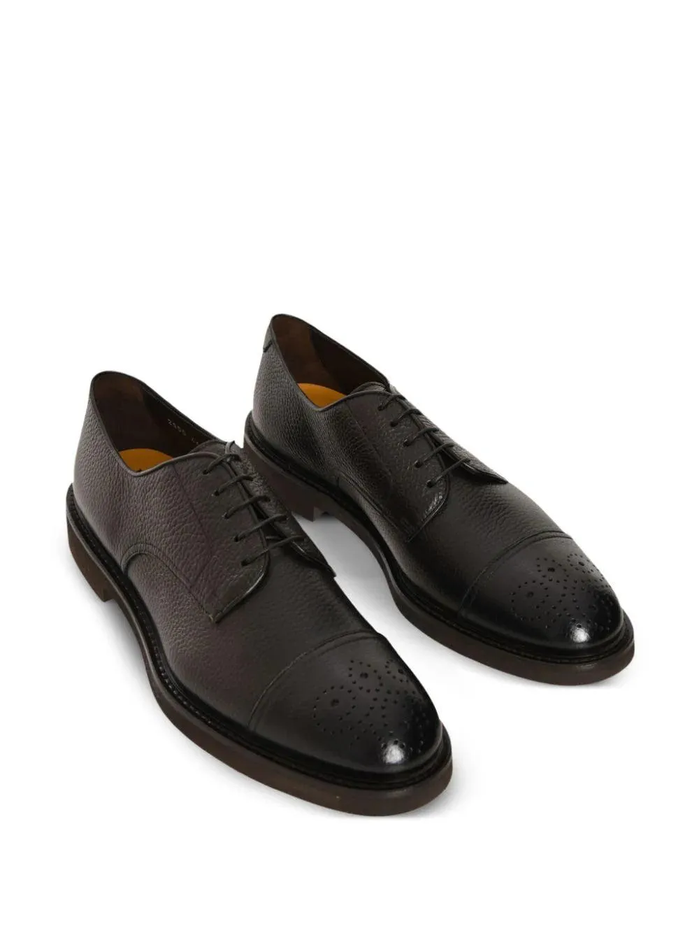 leather lace-up derby shoes