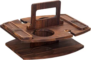 Lightweight Camping Beach Table Wine Food Rack for Outdoor Cake Container Outdoor Camping Table Wood Rack