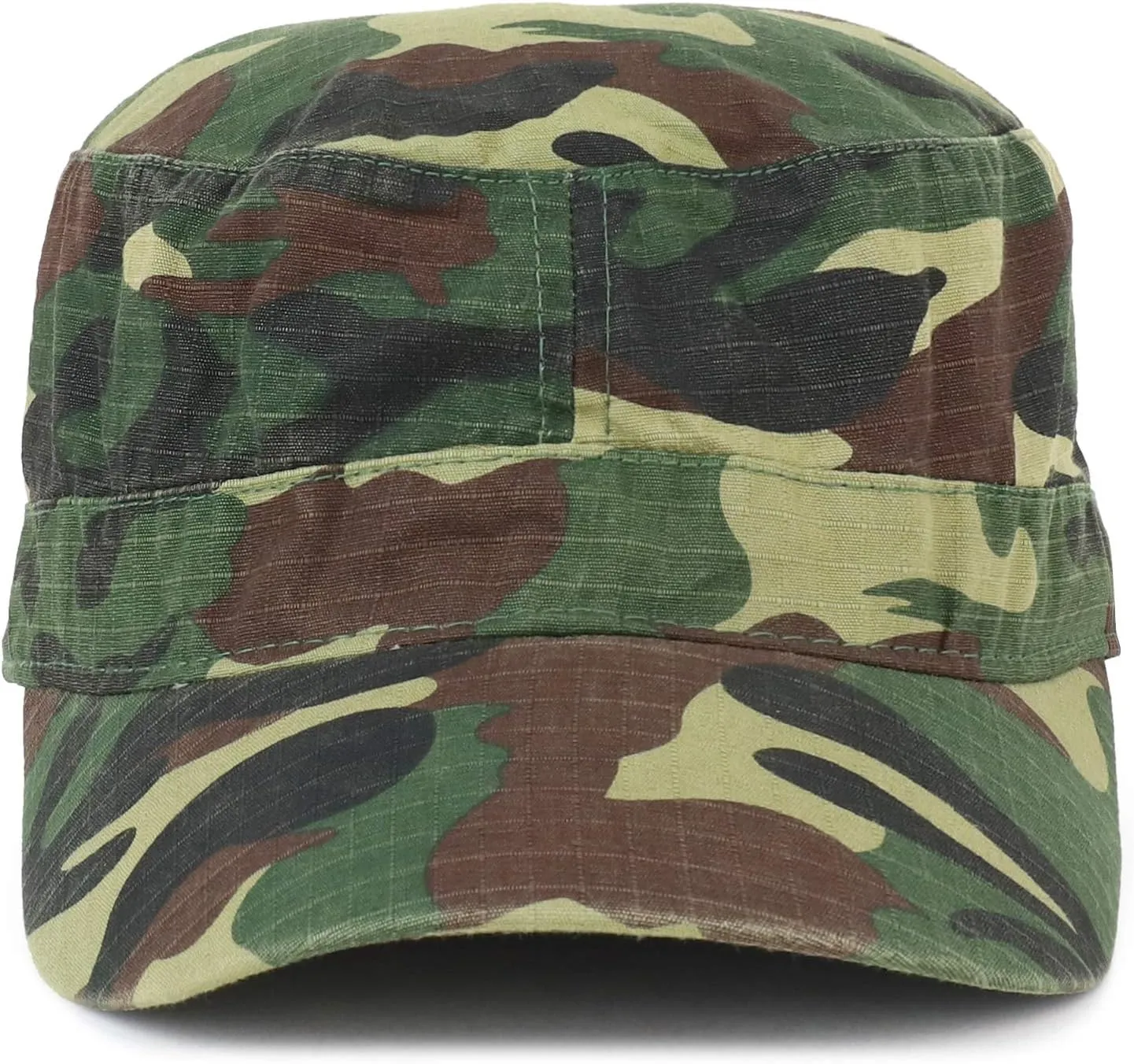 Lightweight Cotton Ripstop Fitted Army Style Flat Top Cap