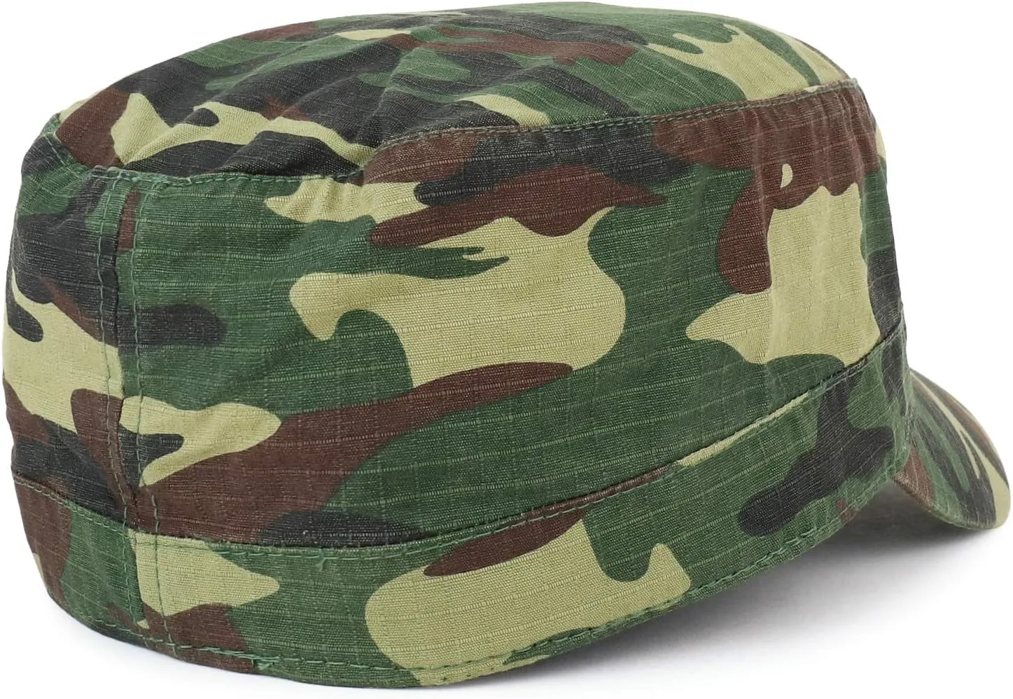 Lightweight Cotton Ripstop Fitted Army Style Flat Top Cap