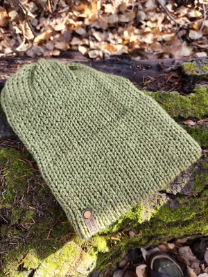 Lightweight Hat, Folded Double Brim Wool Free,  Apple Green