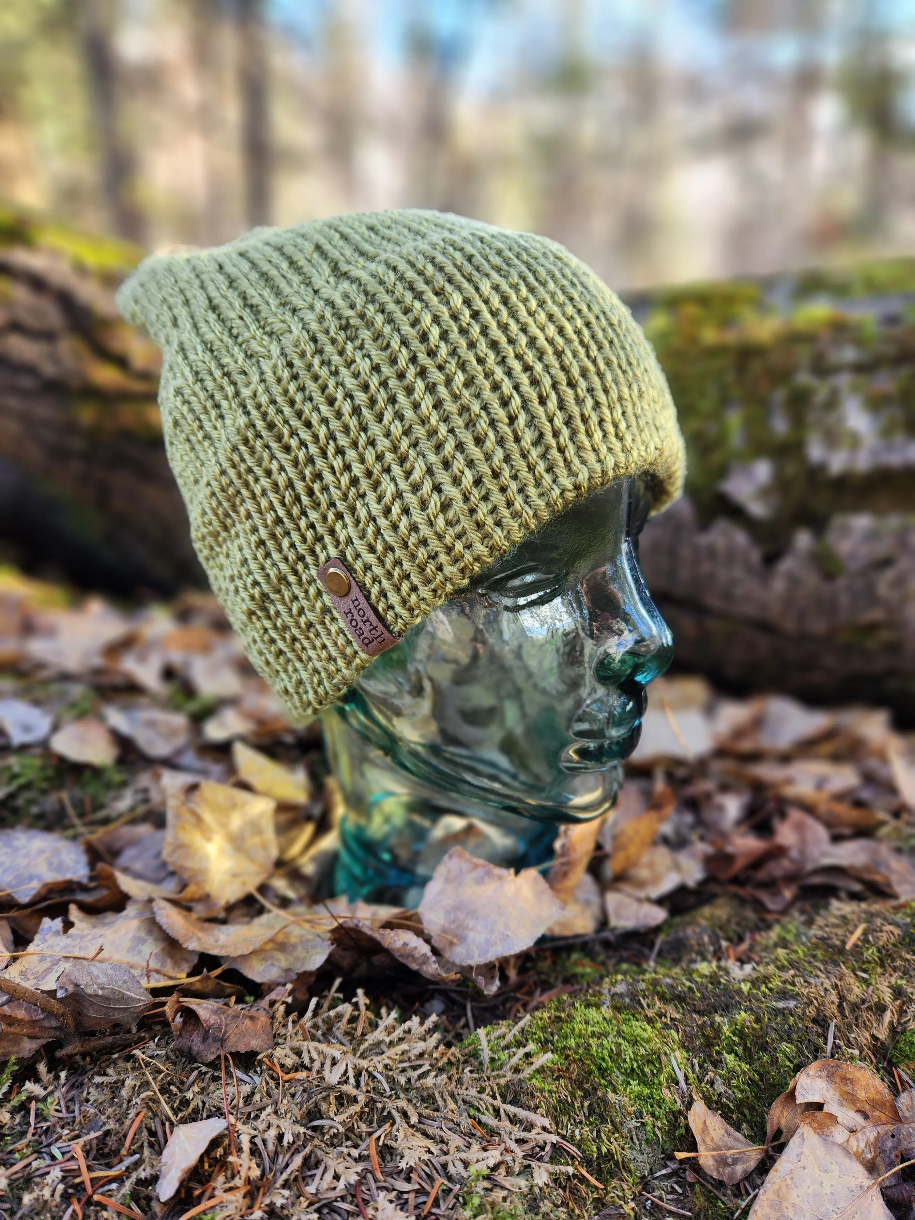 Lightweight Hat, Folded Double Brim Wool Free,  Apple Green
