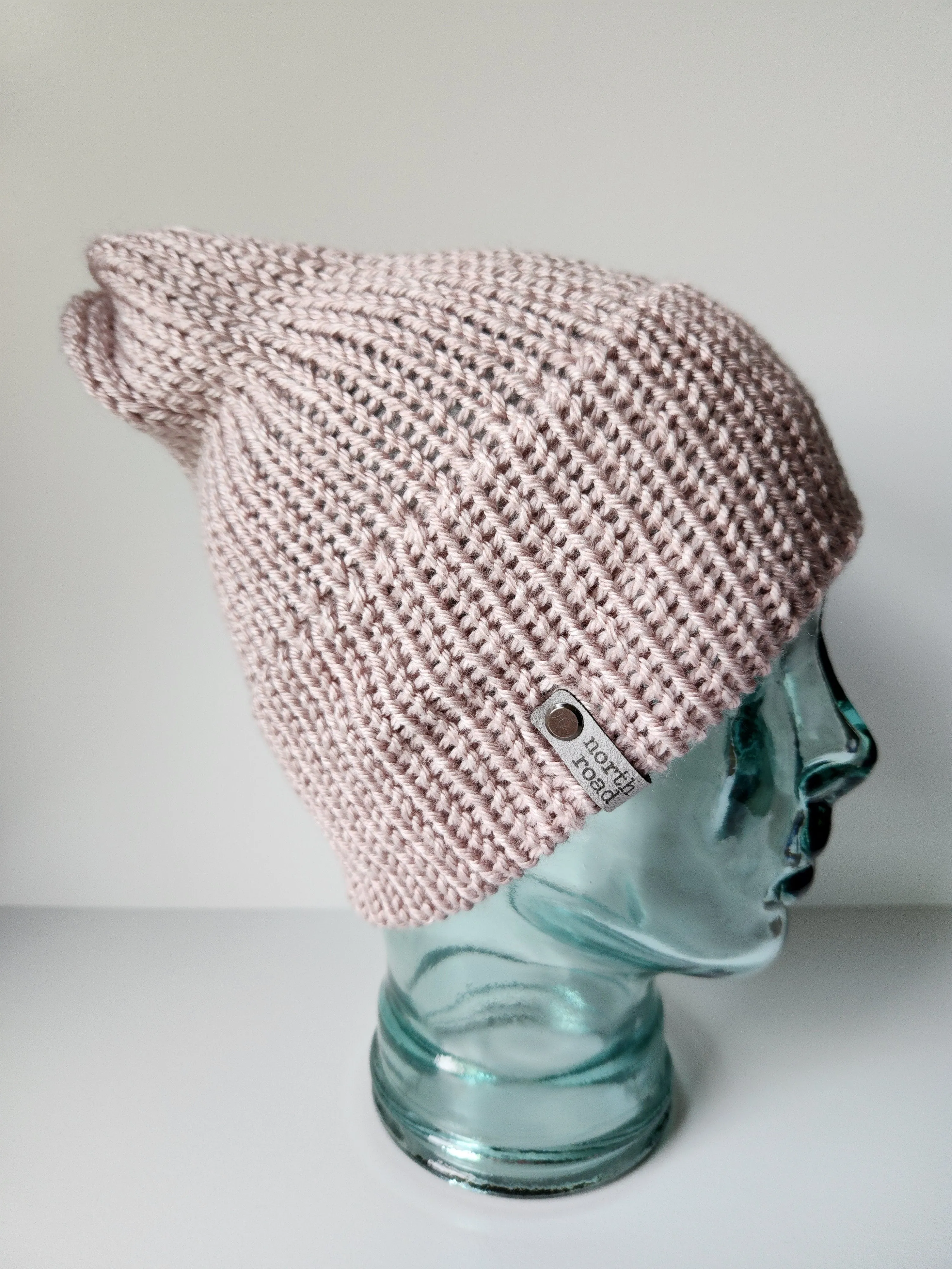 Lightweight Hat, Folded Double Brim Wool Free,  Pale Mauve