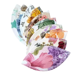 Lilind® 10 Pack Interlabial Pads, Reusable Organic cloth, Washable Menstrual Pads, Zero Waste 100% Cotton Random Flowers