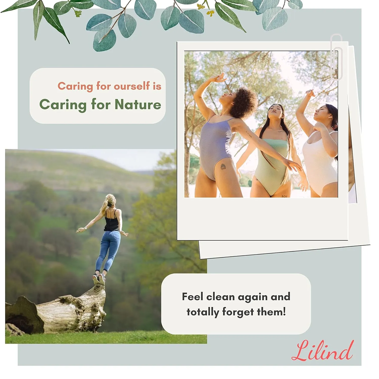 Lilind® 10 Pack Interlabial Pads, Reusable Organic cloth, Washable Menstrual Pads, Zero Waste 100% Cotton Random Flowers