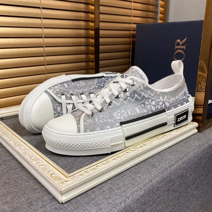 LW - DIR B23 White and Black LOW-TOP SNEAKER