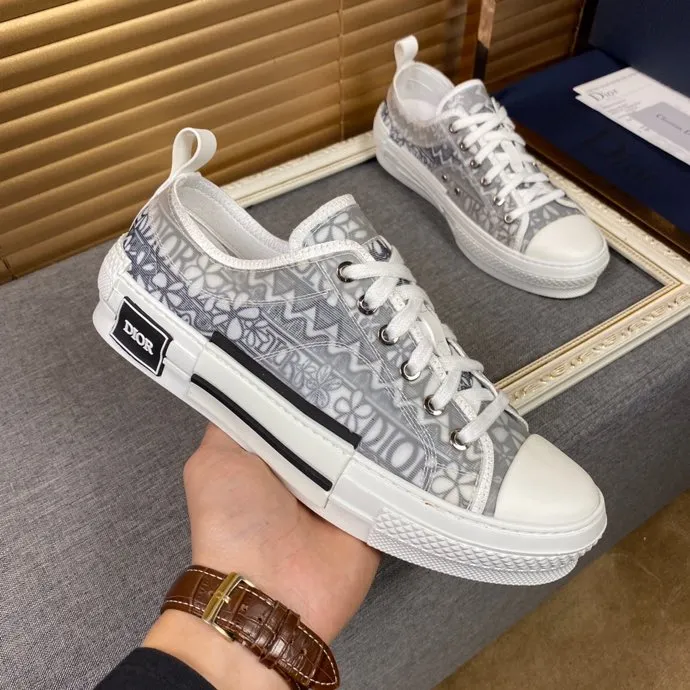 LW - DIR B23 White and Black LOW-TOP SNEAKER