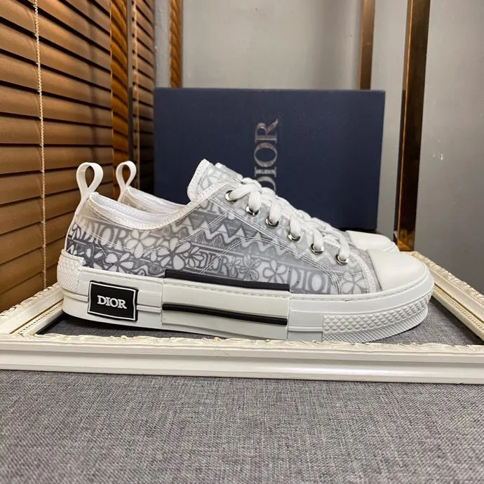 LW - DIR B23 White and Black LOW-TOP SNEAKER