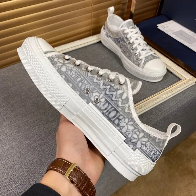 LW - DIR B23 White and Black LOW-TOP SNEAKER