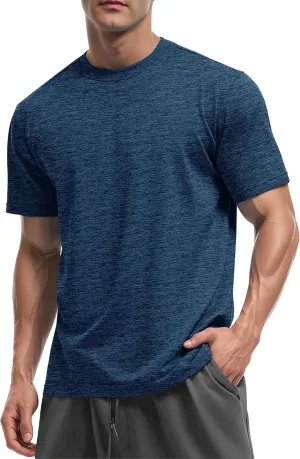 MAGCOMSEN Men's Short Sleeve Sun Protection Shirts Quick Dry Athletic T-Shirts Hiking Running Workout Gym Rash Guard