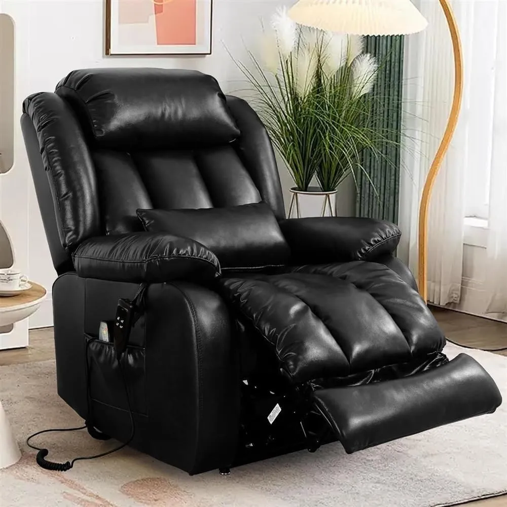Massage Recliner Chair Adjustable Genuine Leather Power Lift Sofa for Elderly High Back Theater Seating Recliner for Living Room