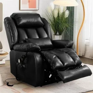 Massage Recliner Chair Adjustable Genuine Leather Power Lift Sofa for Elderly High Back Theater Seating Recliner for Living Room