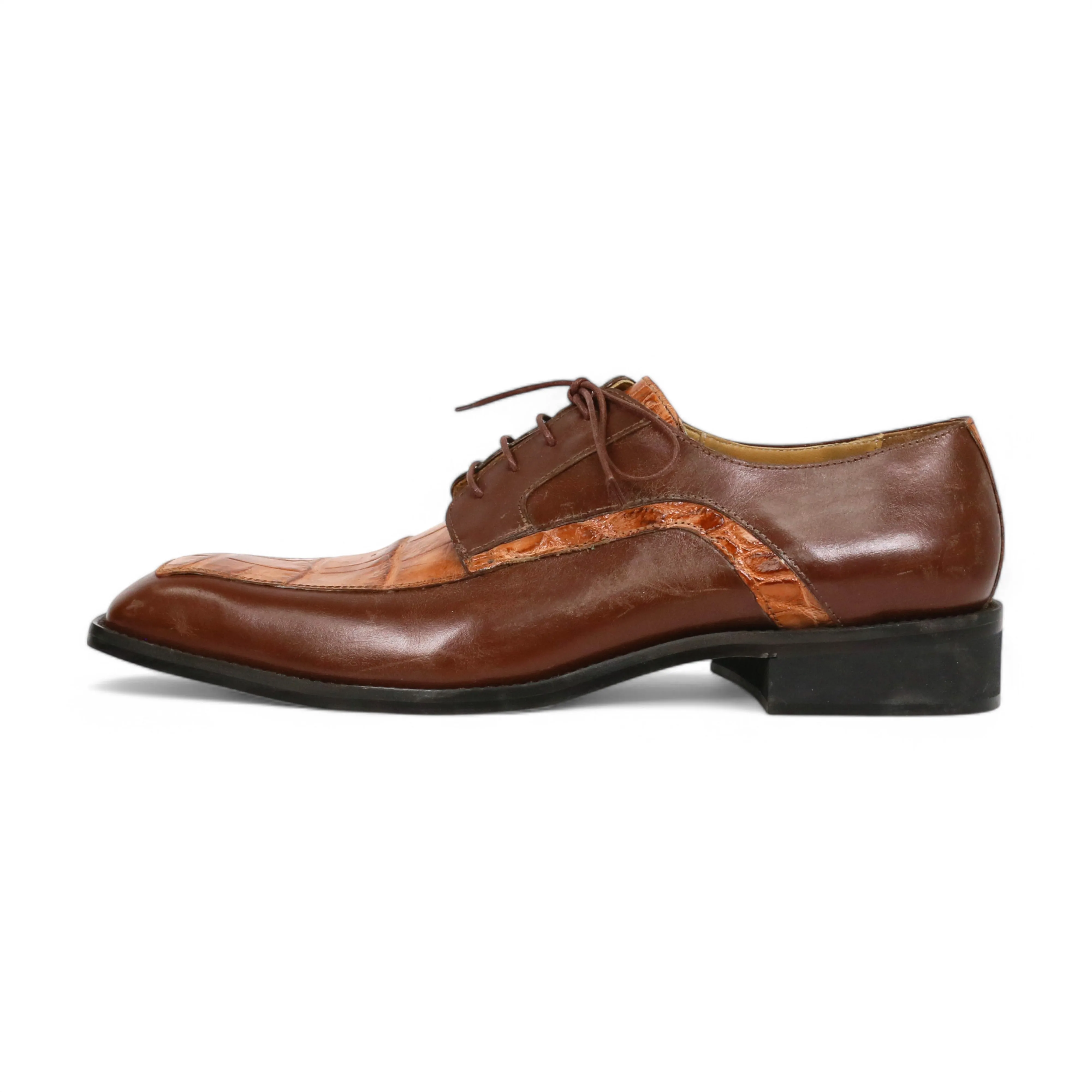 Mauri Arsenal 4642/9 Men's Shoes Alligator / Calf-Skin Leather Lace-Up Derby (MA5663)