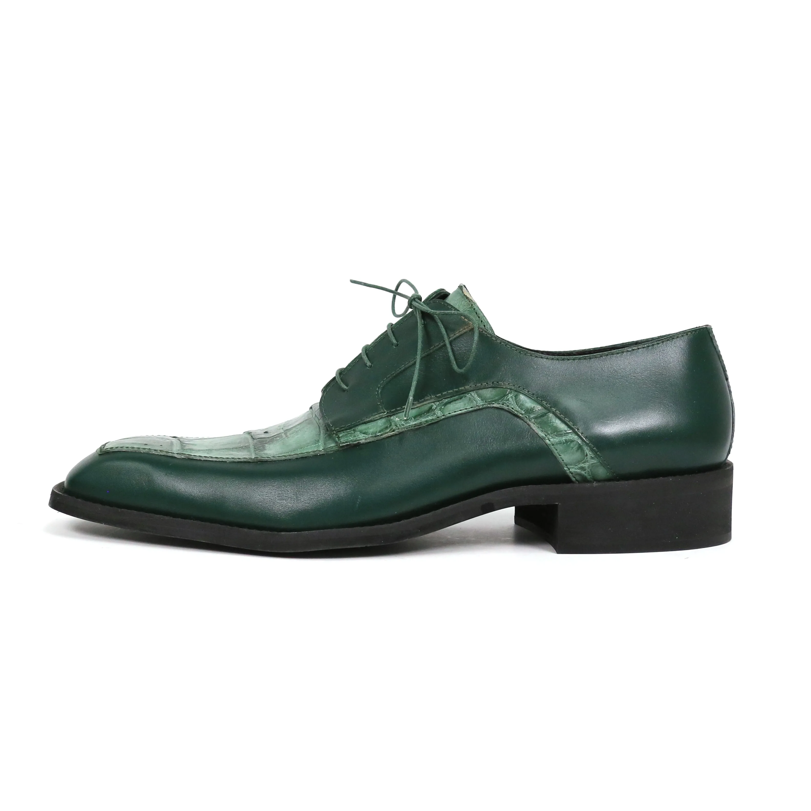 Mauri Arsenal 4642/9 Men's Shoes Alligator / Calf-Skin Leather Lace-Up Derby (MA5663)