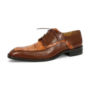 Mauri Arsenal 4642/9 Men's Shoes Alligator / Calf-Skin Leather Lace-Up Derby (MA5663)
