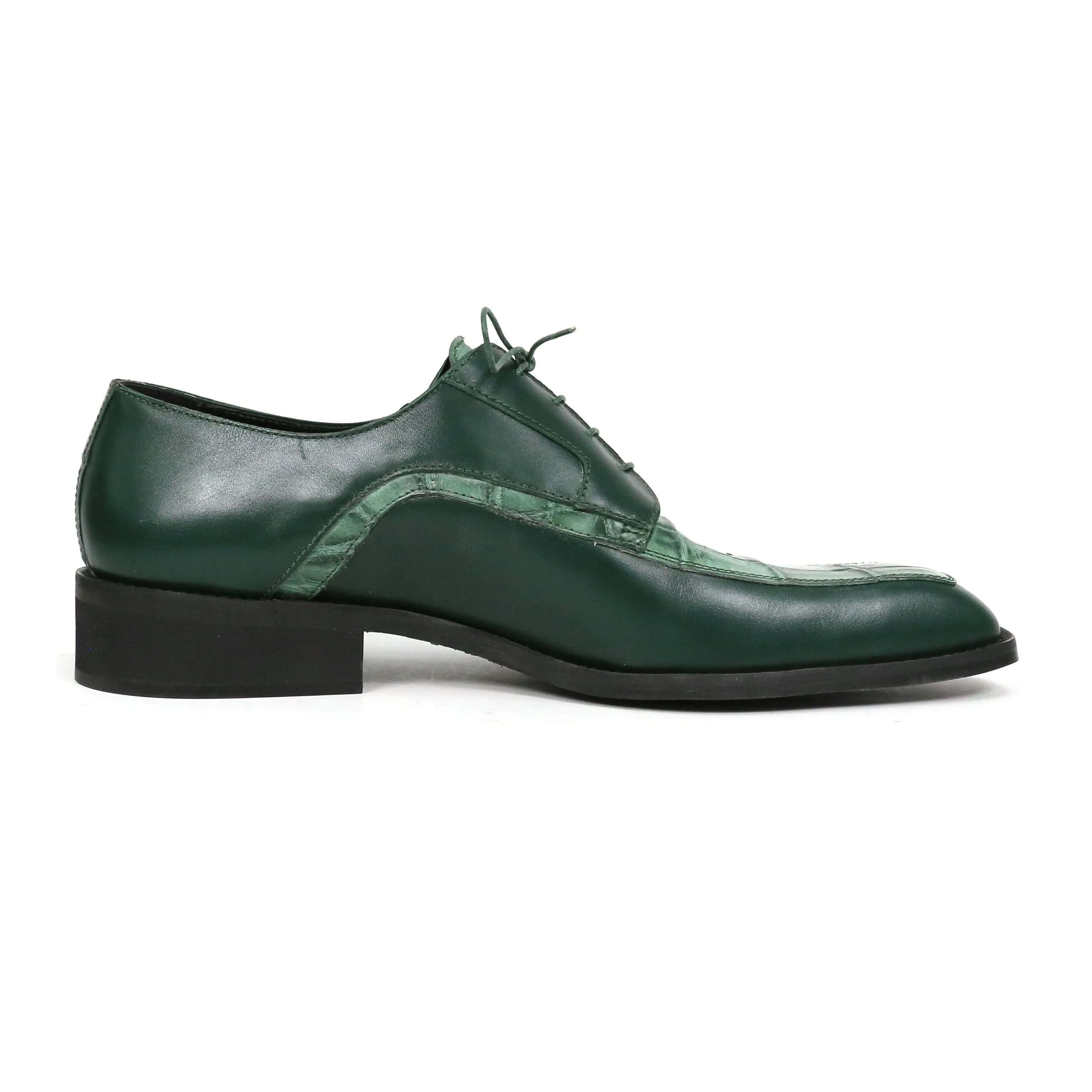Mauri Arsenal 4642/9 Men's Shoes Alligator / Calf-Skin Leather Lace-Up Derby (MA5663)