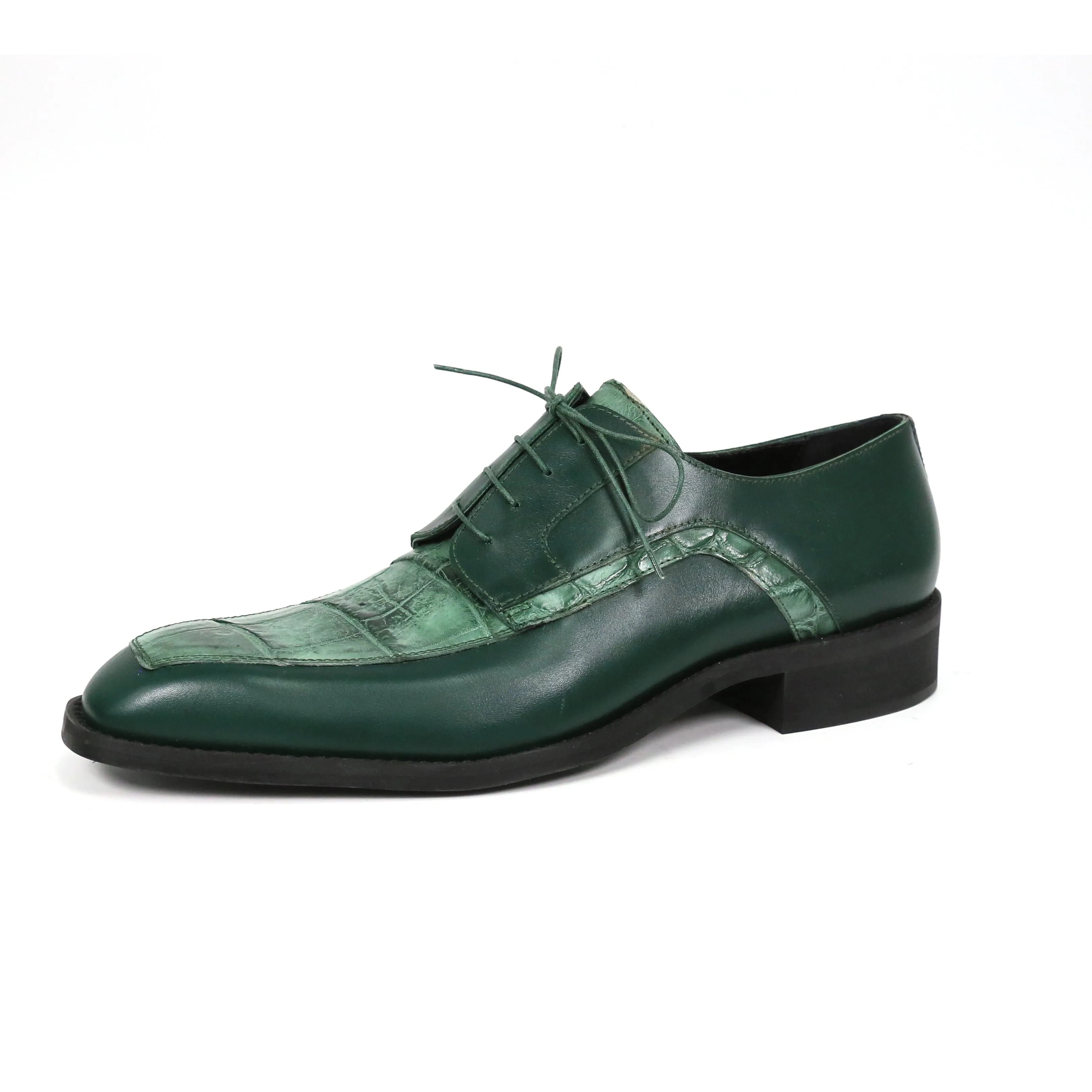 Mauri Arsenal 4642/9 Men's Shoes Alligator / Calf-Skin Leather Lace-Up Derby (MA5663)