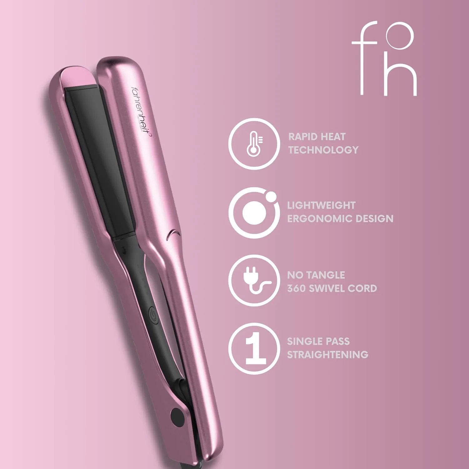 MegaPlate | Professional 1.75” Wide Plate Flat Iron (Blush Pink)