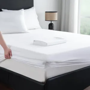MEISHANG Extra Deep Pocket Queen Sheets Cotton - 1000 Thread Count Sheets Queen - Fits 18"-24" in Deep Mattress,100% Egyptian Cotton,Sateen Weave, Soft & Breathable - 4 Piece (Queen, White)