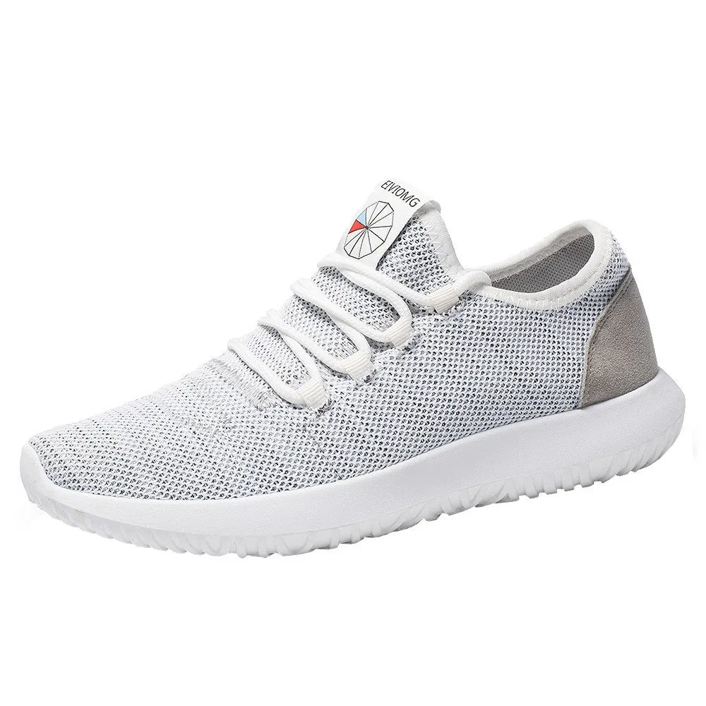 Men Mesh Round Breathable Flat Sneakers