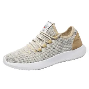 Men Mesh Round Breathable Flat Sneakers