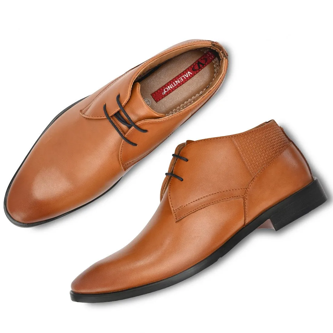 Men Premium Leather Teak Lace-Up Formal Derby Shoes (Modular-75)