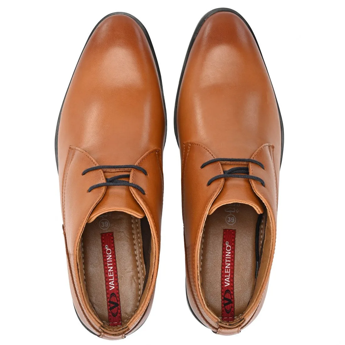 Men Premium Leather Teak Lace-Up Formal Derby Shoes (Modular-75)