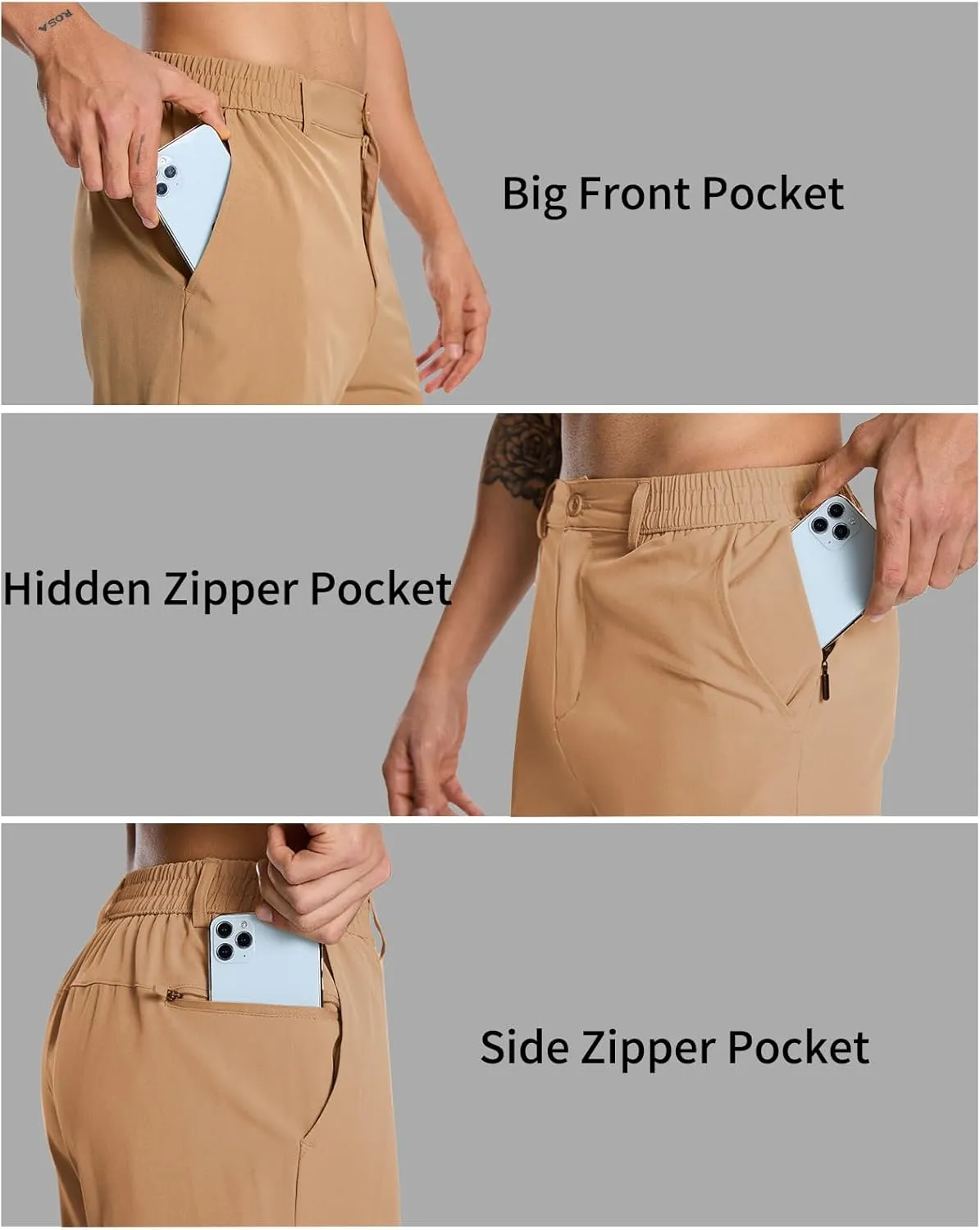Mens 7 inch Golf Pants