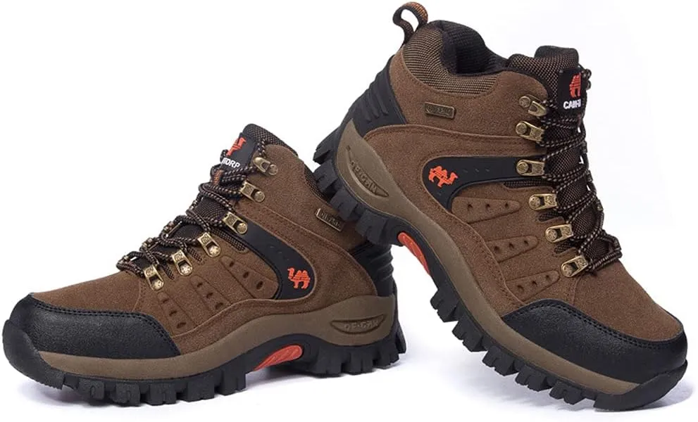 Men's Ankle High Trekking Boots Waterproof Backpacking Hiking Trails Shoes