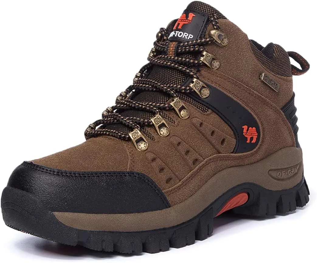 Men's Ankle High Trekking Boots Waterproof Backpacking Hiking Trails Shoes