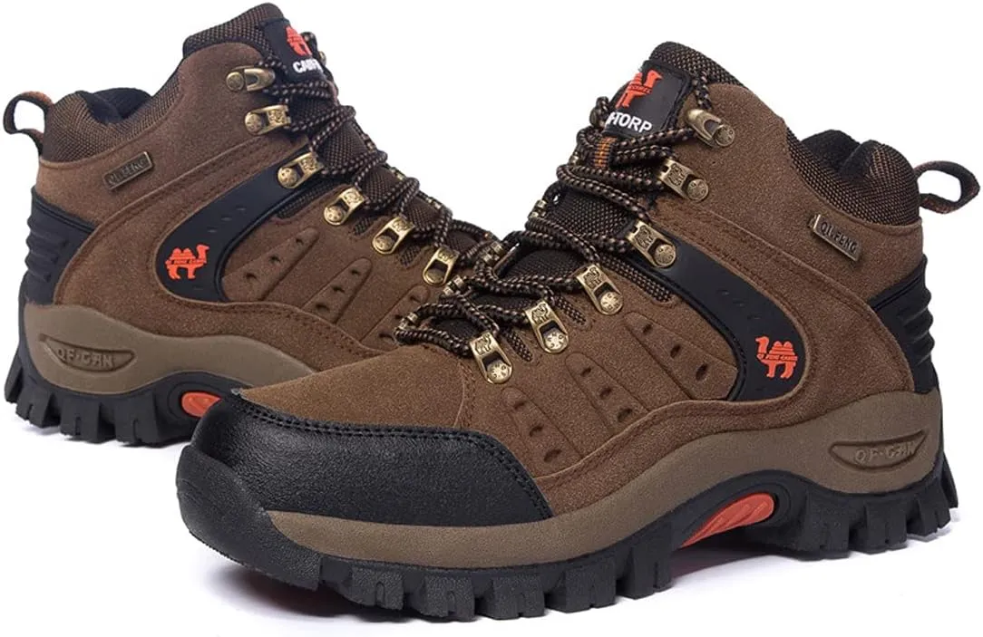 Men's Ankle High Trekking Boots Waterproof Backpacking Hiking Trails Shoes