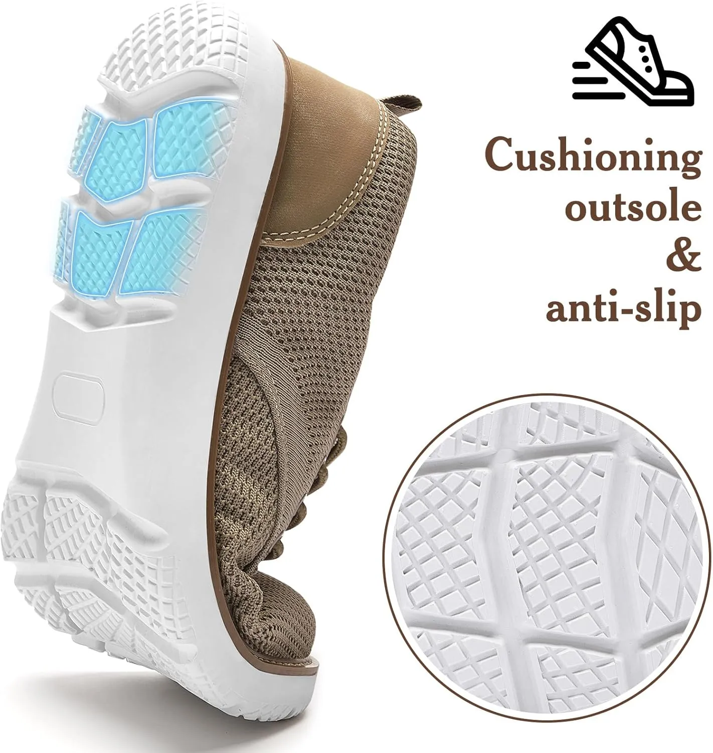 Men's Breathable Mesh Comfortable Business Casual Shoes with Sneakers Design for Long Standing, Office Work, Formal Occasions & Walking