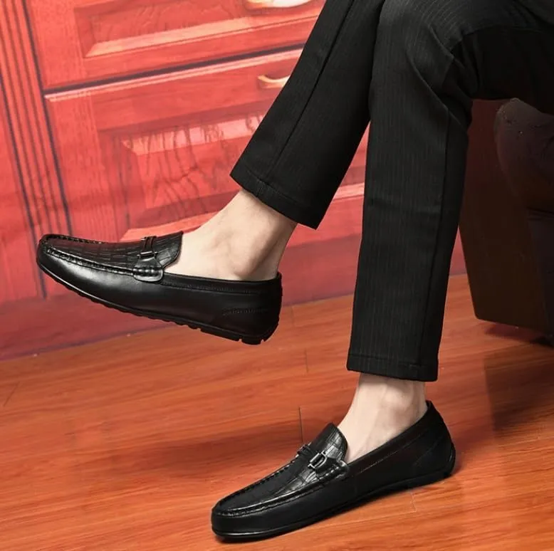 Men's Business Derby Shoes Men Flexural Leather Fashion Dress Sneakers Modern Classic Slip On Oxfords for Men