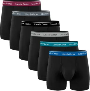 Mens Cotton Stretch Boxer Briefs, Fly/No Fly - Breathable Anti Chafing Tagless Underwear for Men - Multipack