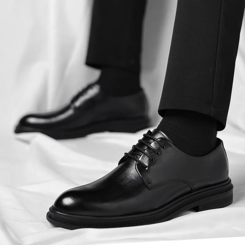 Mens Derby Shoes Trends Wedding Business Casual Oxford Shoes Comfortable Tuxedo Shoes Formal Derby Shoes(7.5)