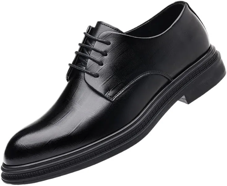 Mens Derby Shoes Trends Wedding Business Casual Oxford Shoes Comfortable Tuxedo Shoes Formal Derby Shoes(7.5)