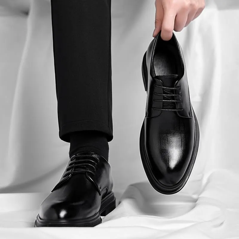 Mens Derby Shoes Trends Wedding Business Casual Oxford Shoes Comfortable Tuxedo Shoes Formal Derby Shoes(9.5)
