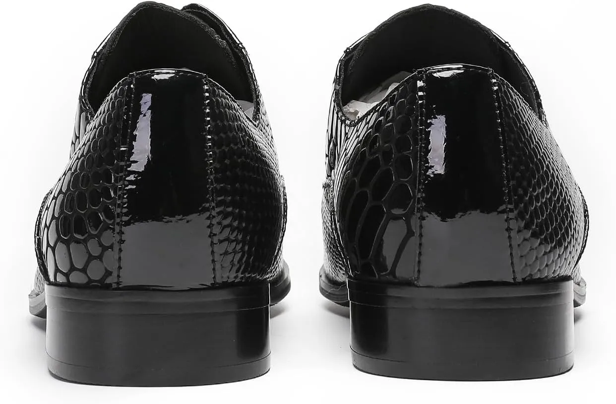 Mens Dress Shoes Formal Oxfords Shoes for Men Fashion Wedding Prom Business Leather Derby Casual Walking Shoes