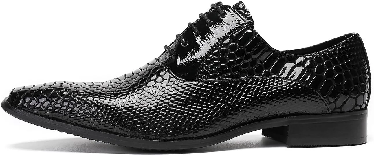Mens Dress Shoes Formal Oxfords Shoes for Men Fashion Wedding Prom Business Leather Derby Casual Walking Shoes