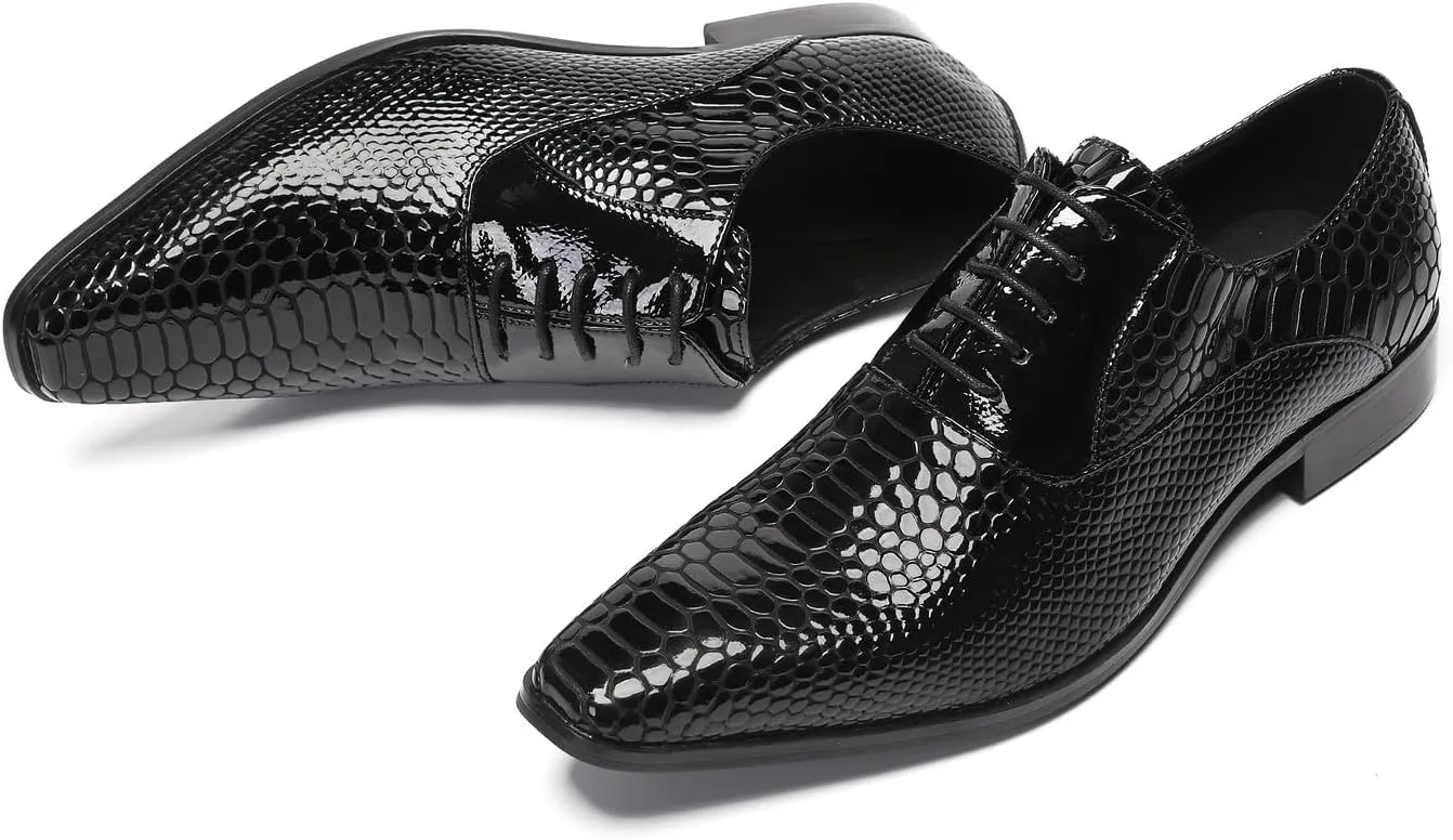 Mens Dress Shoes Formal Oxfords Shoes for Men Fashion Wedding Prom Business Leather Derby Casual Walking Shoes
