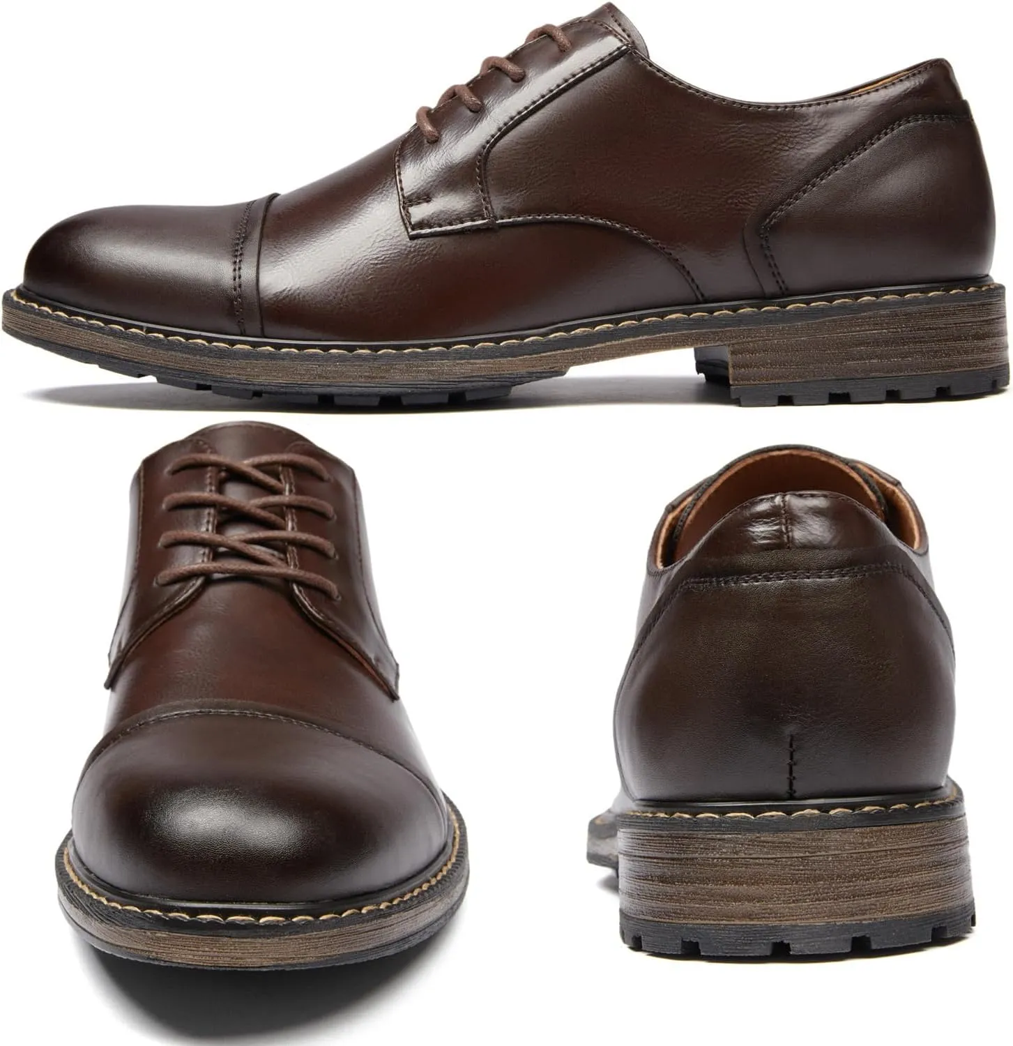 Men's Dress Shoes Oxford Shoes Formal Dress Shoes for Men Business Derby Shoes.